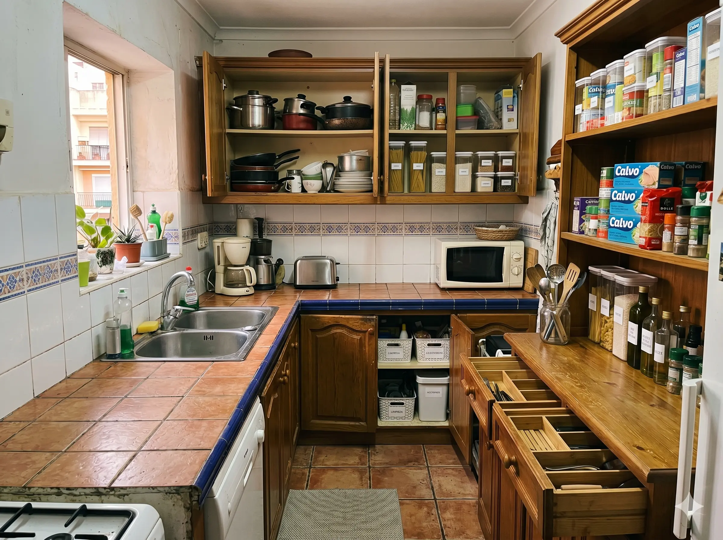Cocina funcional organizada por Eva Bernabéu